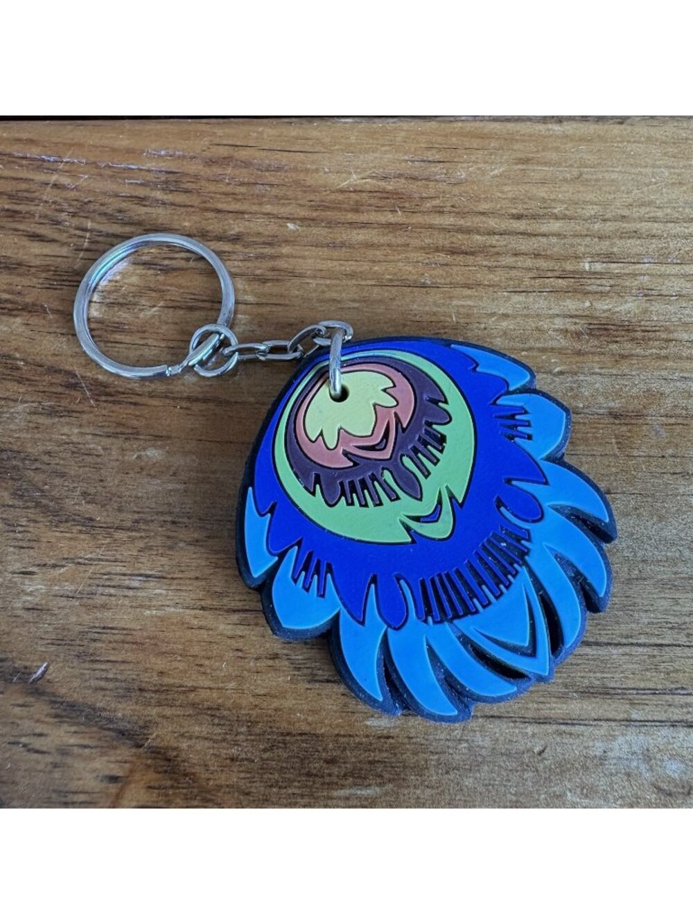 Polish Folk Art Rubber Flower Keychain